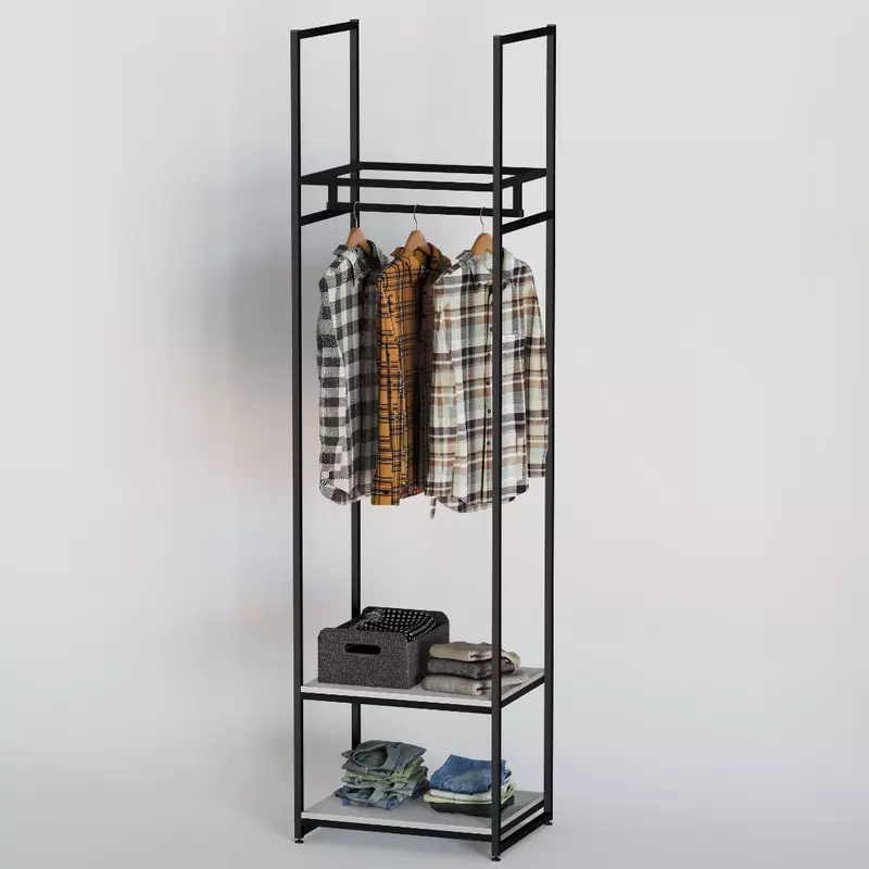 ARMADIO A2260-07-ЧБ — узкая штанга над двумя полками